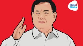 Prabowo Subianto sebagai bakal calon presiden 2024. (Dok. Halloup.com/Annisa Destriani)
