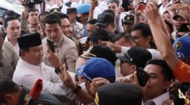 Menteri Pertahanan Prabowo Subianto menghadiri Rakernas Asosiasi Pemerintah Desa Seluruh Indonesia (APDESI). (Dok. Tim Media Prabowo Subianto)