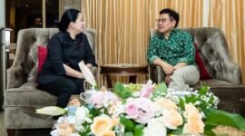 Ketua DPP PDI Perjuangan Puan Maharani bertemu dengan Ketua PKB Muhaimin Iskandar (Cak Imin). (Instagram.com/@puanmaharaniri)