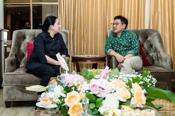 Ketua DPP PDI Perjuangan Puan Maharani bertemu dengan Ketua PKB Muhaimin Iskandar (Cak Imin). (Instagram.com/@puanmaharaniri)