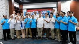 Jajaran DPN Partai Gelora Indonesia menggelar pertemuan dengan DPP Partai Gerindra. (Facbook.com/@Partai Gelora Indonesia)