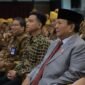 Menteri Pertahanan (Menhan) Prabowo Subianto menghadiri Hari Veteran Nasional di Universitas Sebelas Maret (UNS), Surakarta. (Dok. Tim Media Prabowo)  