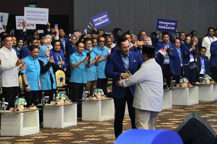 Partai Demokrat resmi mendukung Prabowo Subianto untuk Pemilihan Presiden 2024. (Dok. Tim Media Prabowo Subianto)
