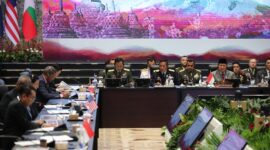 Menteri Pertahanan Prabowo Subianto membuka diskusi forum pertemuan menteri pertahanan se-ASEAN.   (Dok. Tim Media Prabowo Subianto)