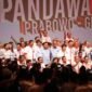 Acara deklarasi dukungan Prabowo Subianto-Gibran Rakabuming Raka oleh organisasi Pandawa Lima di Djakarta Theater, Jakarta. . (Dok. Tim Media Prabowo-Gibran)