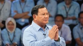 Capres nomor urut 2 Prabowo Subianto Acara Debat perdana Calon Presiden (Capres) 2024 yang digelar di kantor KPU. (Dok. Tim Media Prabowo-Gibran)  