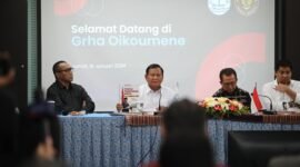 Capres nomor urut dua Prabowo Subianto melakukan pertemuan dengan Persekutuan Gereja-gereja Indonesia (PGI) di Graha Oikumene, Jakarta. (Dok. TKN Prabowo - Gibran)  