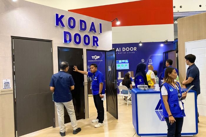 Foto: Stand KODAI DOOR di HALL 5 Booth 5-B-7 hadir dengan Pintu Baja Motif Kayu dan Engineering Door acara Indo Build Tech 2024 di ICE BSD dari 12-16 Juni 2024. (12/6/24)  (Doc.Ist)