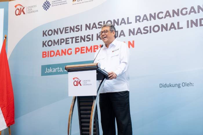 Foto : BNSP turut hadir di Konvensi Nasional Rancangan Standar Kompetensi Kerja Nasional Indonesia (RSKKNI) Bidang Pembiayaan di Ballroom 1 Hotel Grand Sheraton, Gandaria - City, Jl. Sultan Iskandar Muda, Jakarta Selatan pada Selasa, 2 Juli 2024. (Doc.Ist)