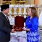 Presiden Republik Indonesia, Prabowo Subianto, dianugerahi tanda kehormatan tertinggi “Grand Cross of the Order of the Sun of Peru” oleh Pemerintah Peru. (Dok. Setkab.go.id)