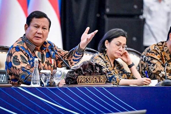 Presiden RI Prabowo Subianto dalam acara 'Sarasehan Ekonomi Bersama Presiden RI, Jakarta. (Dok. Setkab.go.id)

